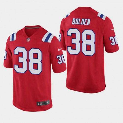 Men New England Patriots #38 Brandon Bolden Nike Red Game NFL Jersey